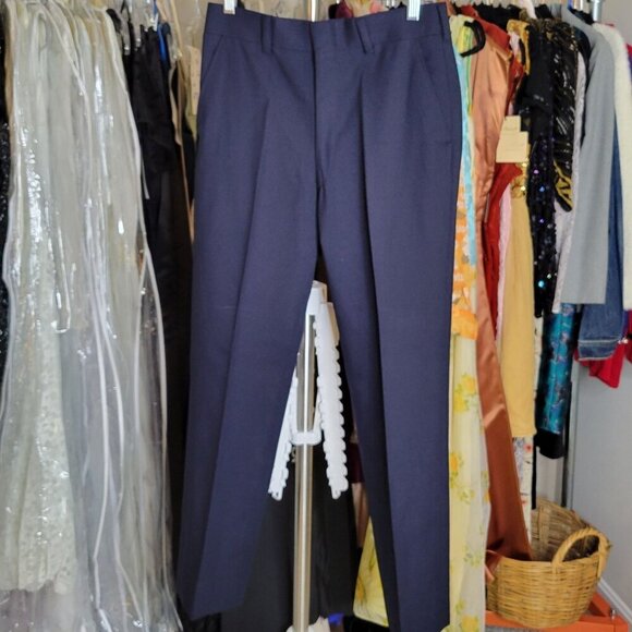 Vintage John Wanamaker Blue Wool 2pc Suit - 38R - Picture 3 of 13